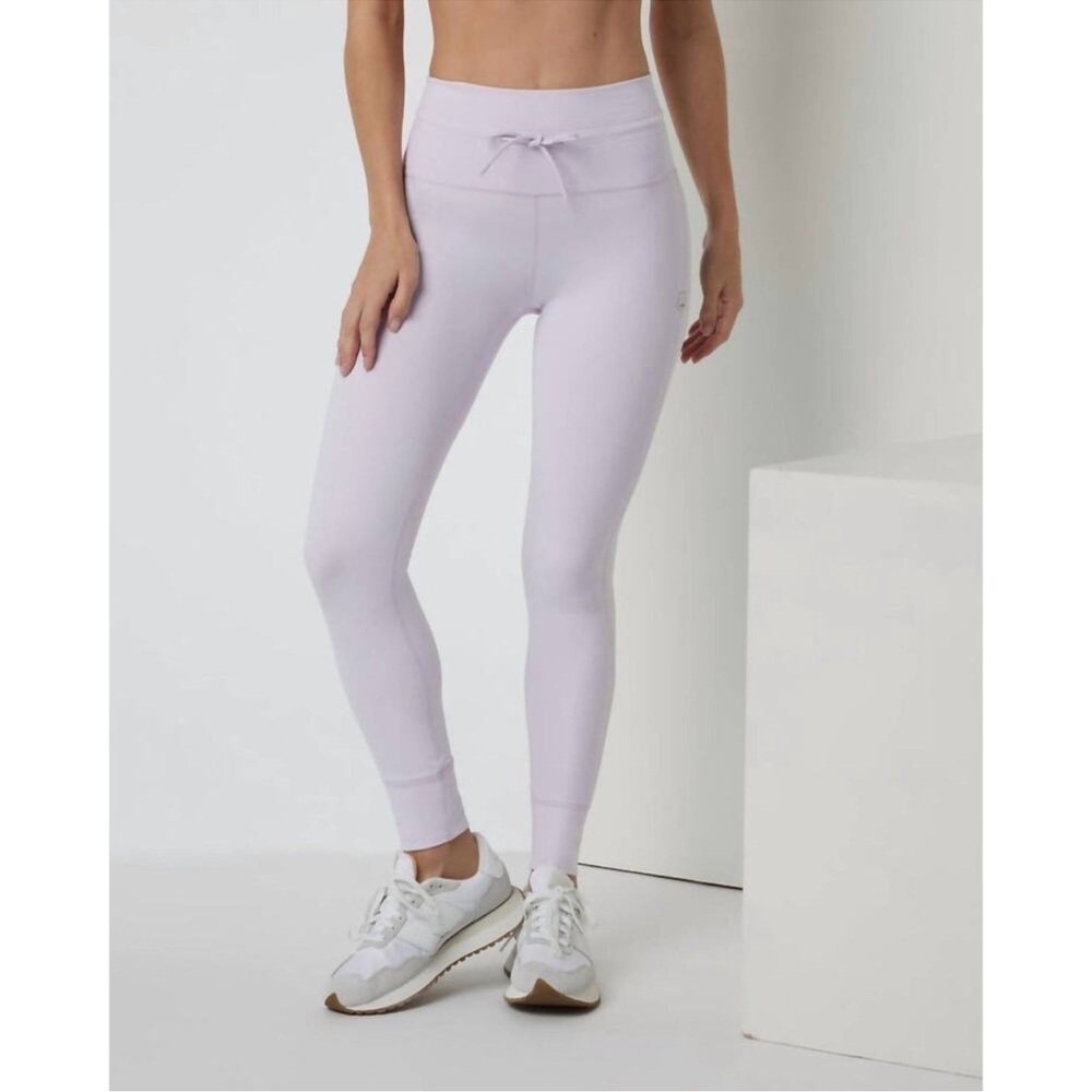 Vuori Daily Leggings Tie Waist Athletic Womens Small 7/8 Length Opal